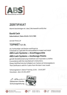Certifikát ABS